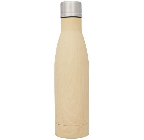 Stainless Steel Double Walled Bottle Wood Finish